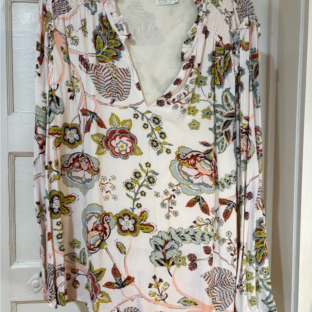 Spartina 449 Floral Ruffle Blouse